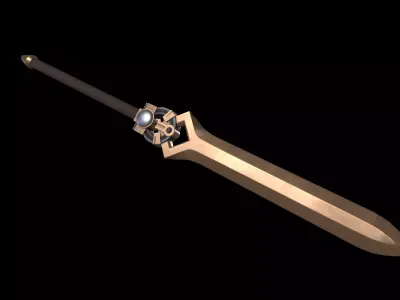 Great Sword Stylized Medieval PBR Low-poly 3D model