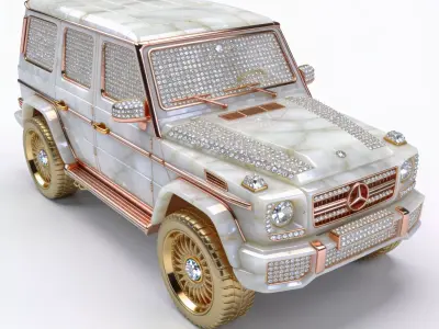 Luxury Jeweled Mercedes-Benz G-Wagon Low-poly 3D model