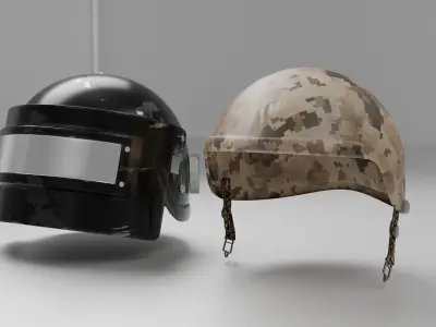 helmet pubg level 2 and 3 both 3D model