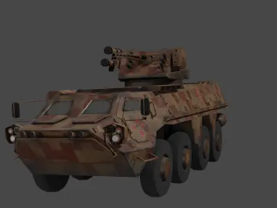 BTR 4 APC 4 UKR Low-poly 3D model