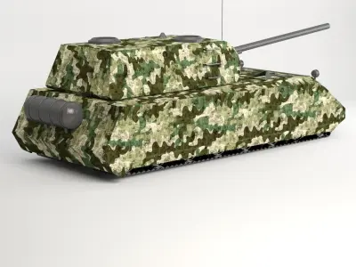 Panzer VIII Maus - German Tank Low-poly 3D model