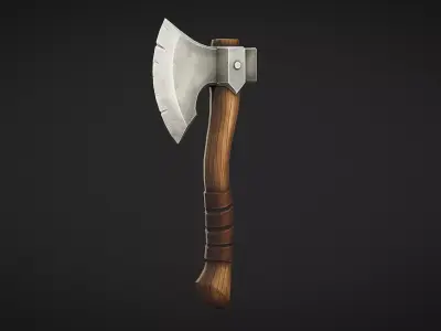 Metal Axe - Game Ready Weapon Low-poly 3D model