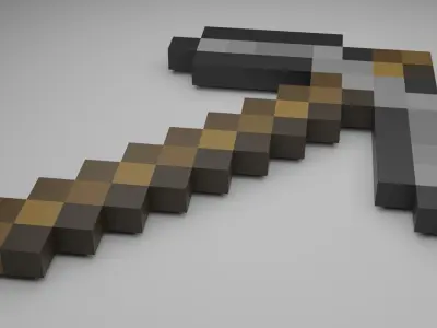 pickaxe minecraft Free low-poly 3D model
