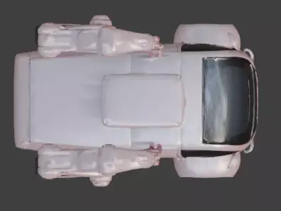 Aesthetic Industrial Utility Vehicle 3D Model Low-poly 3D model