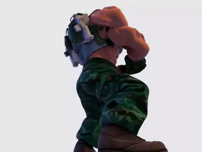 High Poly Jack 5 from takken Character 3D  3D print model
