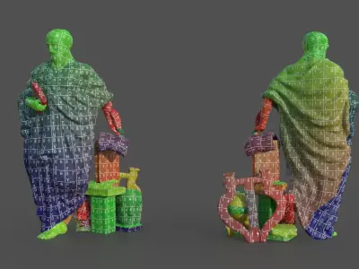  Ancient Writer Statue 