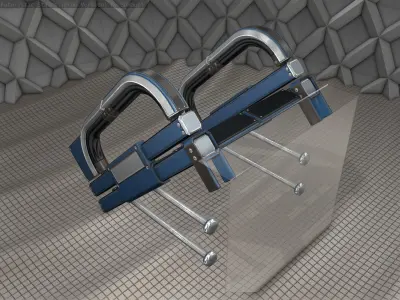 Sci-Fi Stairs - 1 - Blue Version  Low-poly 3D model