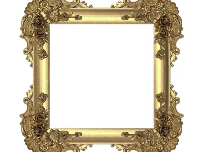 3 carved frames set 3D Model 3D Model Pack