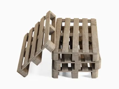 Wooden Pallet 01 3D model