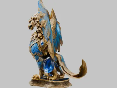 Griffin Dragon 3D Model Low-poly 3D model