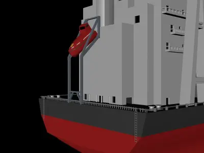 Cargo Ship  Low-poly 3D model buy