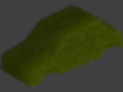 Overgrown Grass Covered Car 3D Model Free 3D model