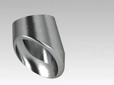 Elbolet stainless steel ring 3D model