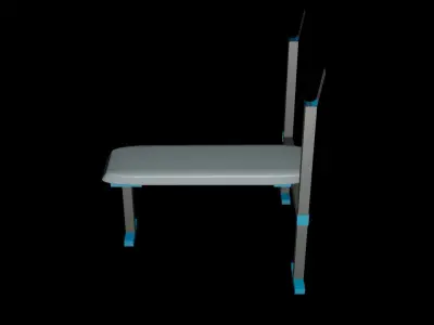 Bench Press 3D Low-poly Model Low-poly 3D model