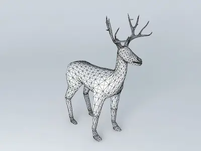 Deer with rack Free 3D model