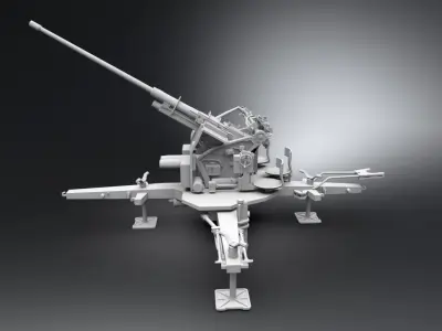 Flak 37 Alternate Scale model 3D print model