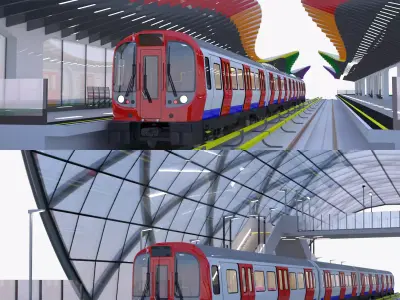 London metro stations 3D Model Pack