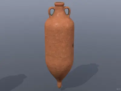 African-II type Amphora Low-poly 3D model
