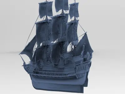 Tudor Queen Elizabeth Ship 3D 3D model
