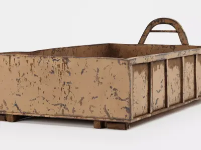 Skip V6 - Realistic Worn Metal Dumpster 3D model