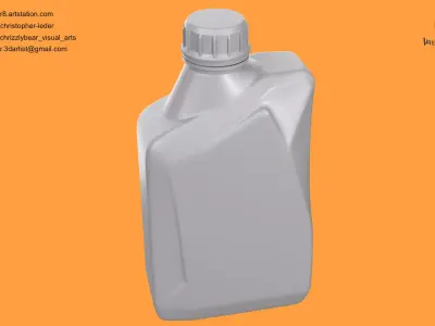 1L Canister High Quality 3D Model  3D model