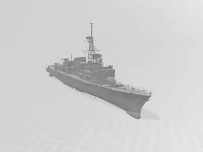La Marine nationale - French Navy Cassard-class frigate 3D print model
