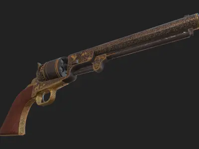 Colt 1860 Low-poly 3D model
