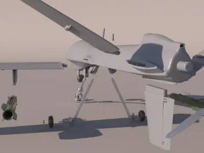 Predator UAV for 3Dprint 3D print model
