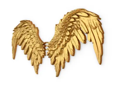 Wings Printable carved decor 09 3D model