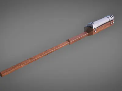 Medieval Firearm HandCannon 3D Model Lowpoly Low-poly 3D model