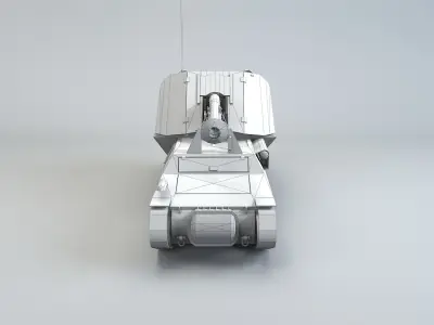 Low Poly Marder I tank destroyer Low-poly 3D model