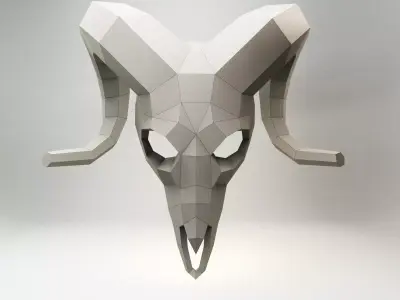 RAM skull mask 3D model