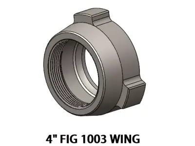 4 INCH WECO FIG 1003 WING REAL DIMENSION 3D model