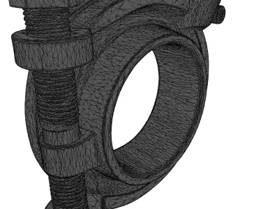 Industrial Pipe Clamp Component 3D model