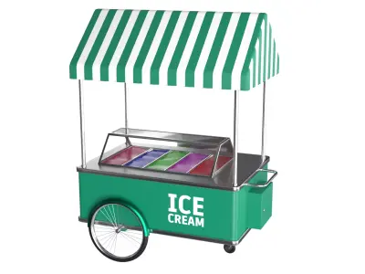 Ice Cream Cart PBR 2 Low-poly 3D model