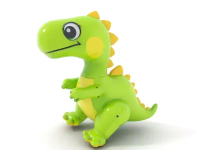 Inflatable Dinosaur Toy Model Pack for D Rendering Low-poly 3D model