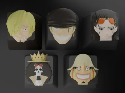 ONE PIECE PART 2 KEYBOARD BUTTONS 3D print model