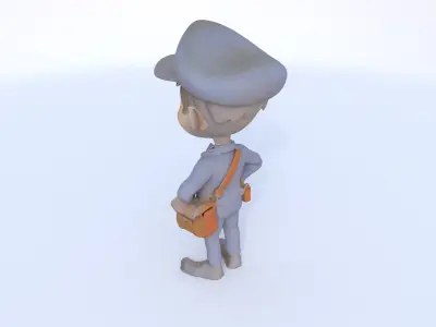 Postman male 3D model