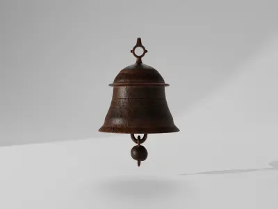 Rustic Temple Bell 3D model