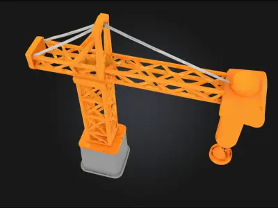 Tower Crane Model Engineering Marvel for Construction  3D model