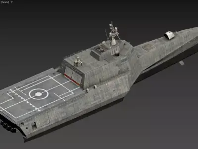 USS Independence LCS Trimaran Warship 3D Model 3D model