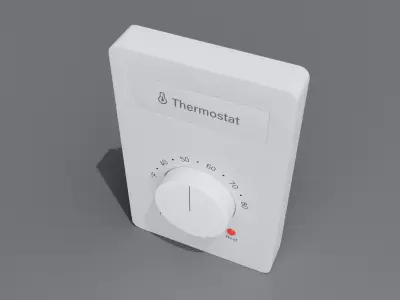 Wall-Mounted Digital Thermostat - Smart Home Climate Control 3D model