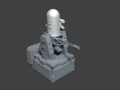 CIWS Phalanxe Naval Gun 3D model