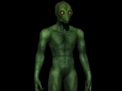 Reptilian Alien - Classic Lizard-Man  - Aliens Free low-poly 3D model