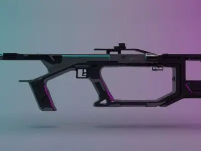 sci-fi gun Free 3D model