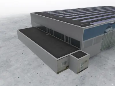 LOWS Hangar 3 Low-poly 3D model