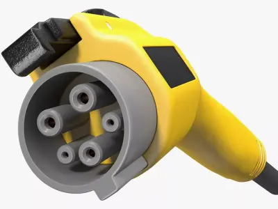 EV Charger Plug Socket 3D model