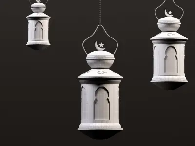 Chandelier Ramadan Kareem Low-poly 3D model