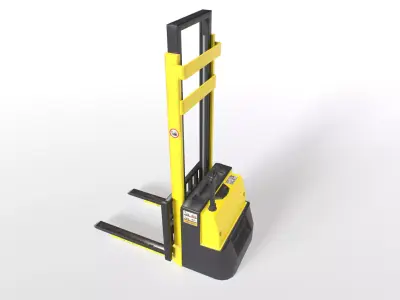 Forklift truck Low-poly 3D model 7