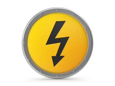 High Voltage Symbol Low-poly 3D model